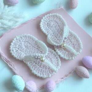 Handmade Crochet Baby Sandals
